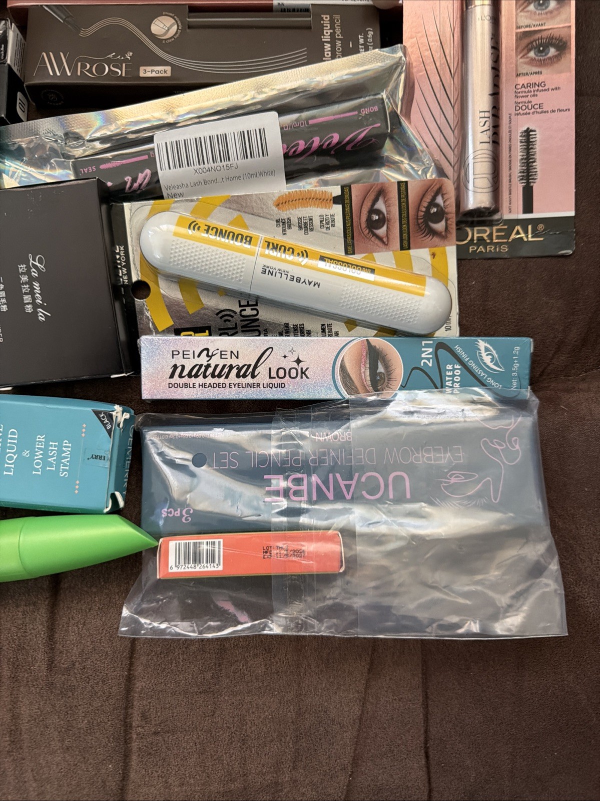 Lot of 45 Piece New Eye & Brow Makeup Products Eyeliner Mascara Maybelline NYX