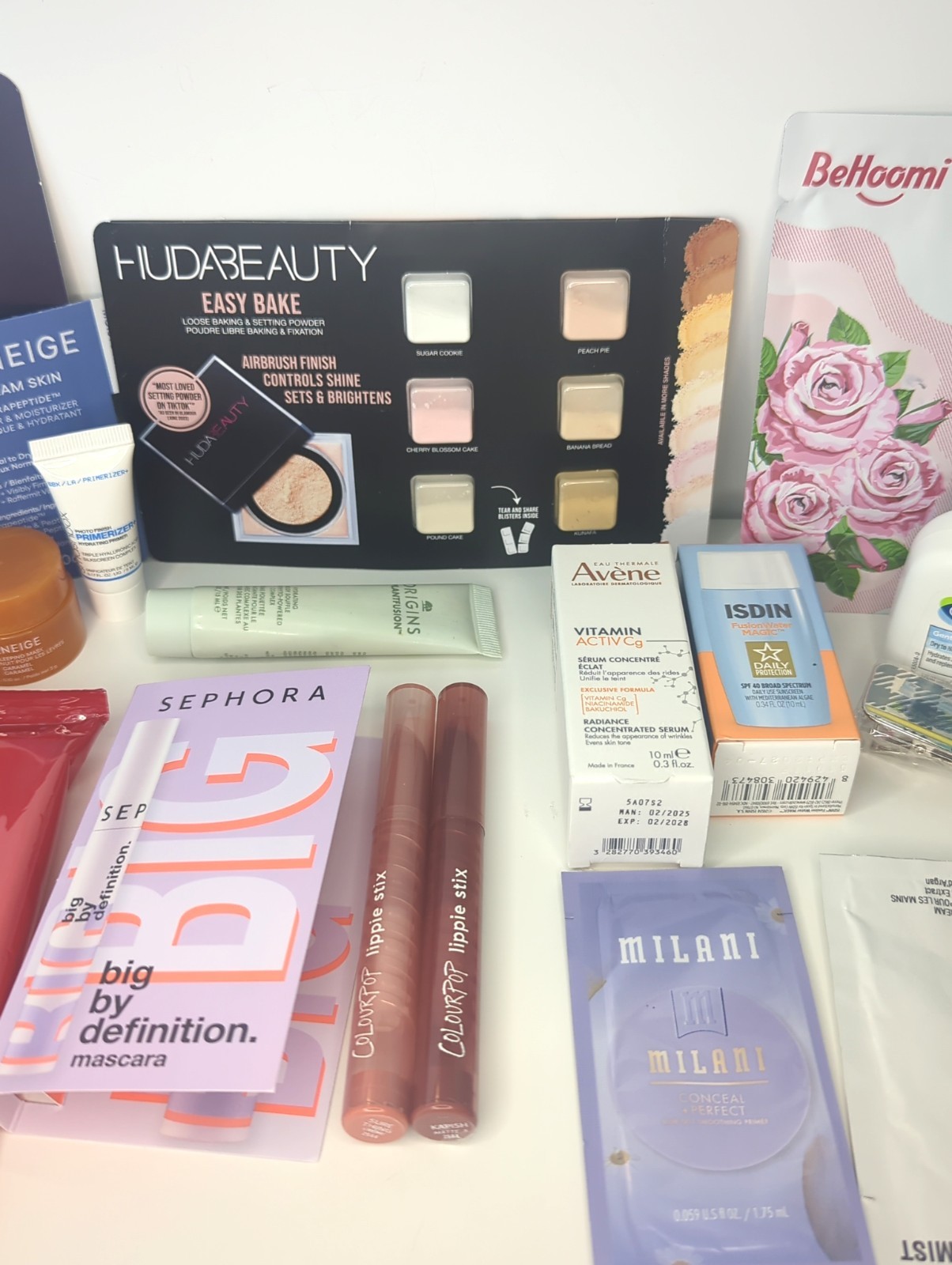 20pc High End Beauty Sample Full Size Lot YSL, Huda Beauty, Avene, Laneige, Tula