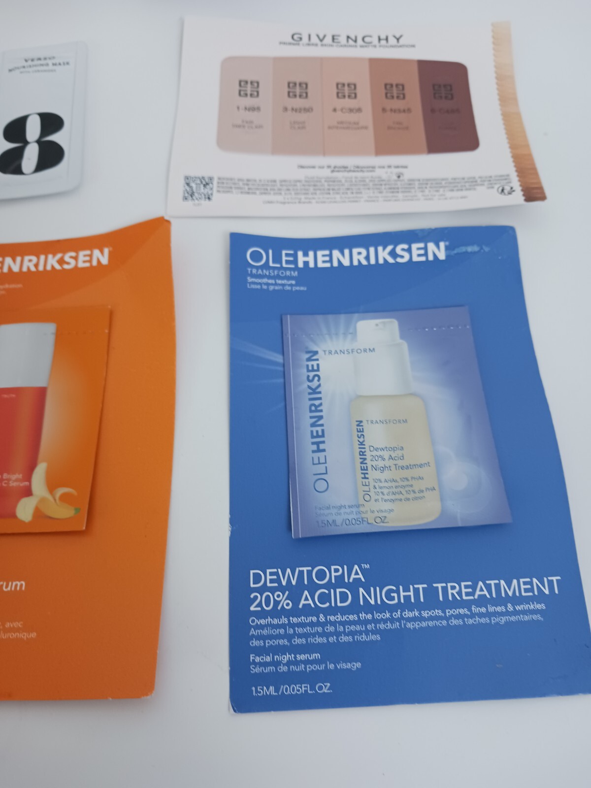 10X Vairity Pack Of Samples OLEHENRIKSEN, GIVENCHY, ORIBE, VERSI, & More