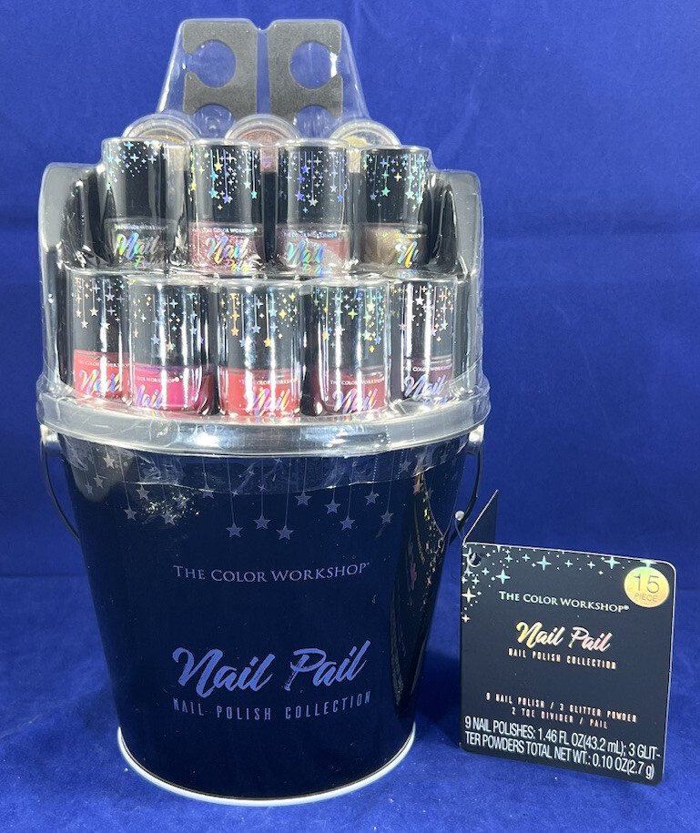 Markwins The Color Workshop Nail Pail 15 Piece Nail Polish Gift Set