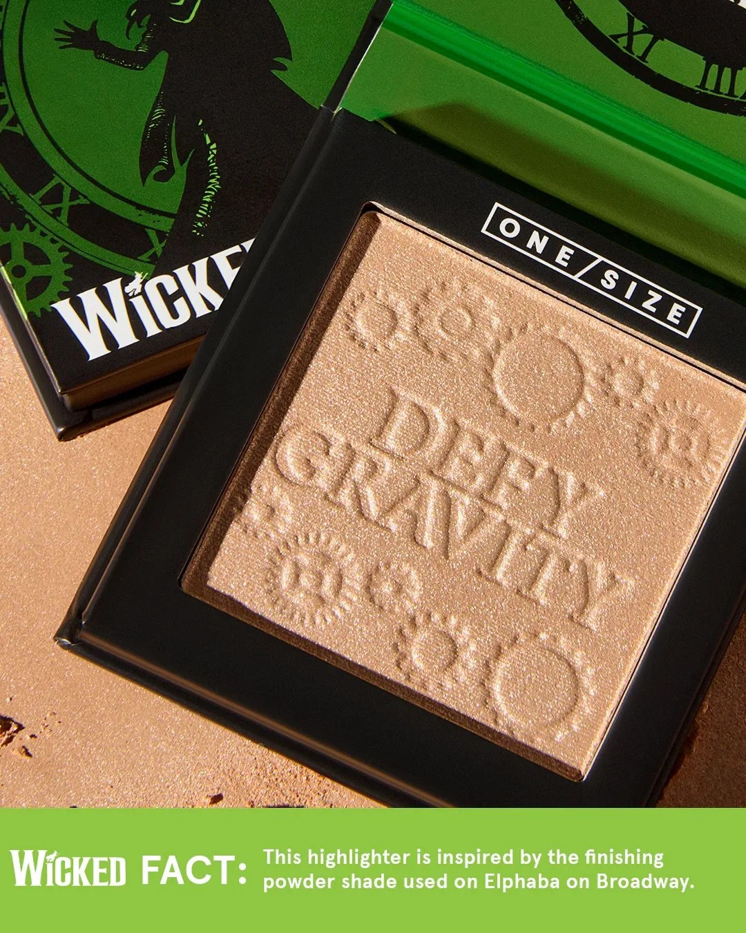 One/Size WICKED Unlimited Eye Face Palette Defying Gravity Highlighter Brush NIB