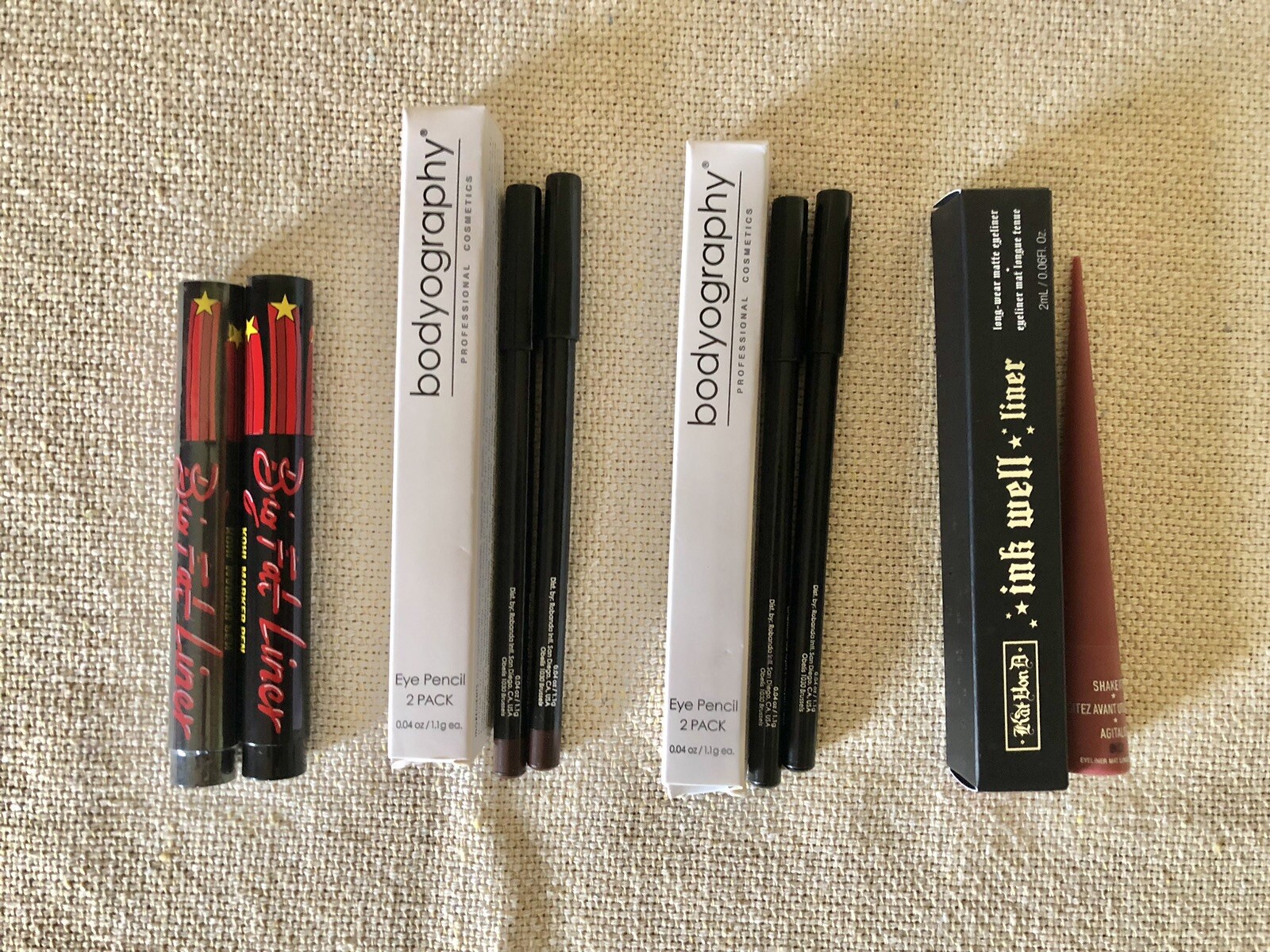 Lot of 5 Eyeliner Eye Pencil Boxycharm Kat Von D Rockins Big Fat Bodyography 3.5