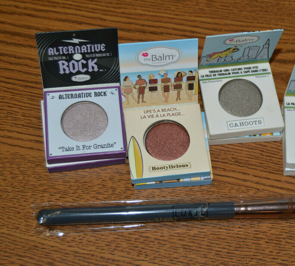 6 the Balm Eye Shadow Palettes~3 Colors two of each one with a Luxie Brush