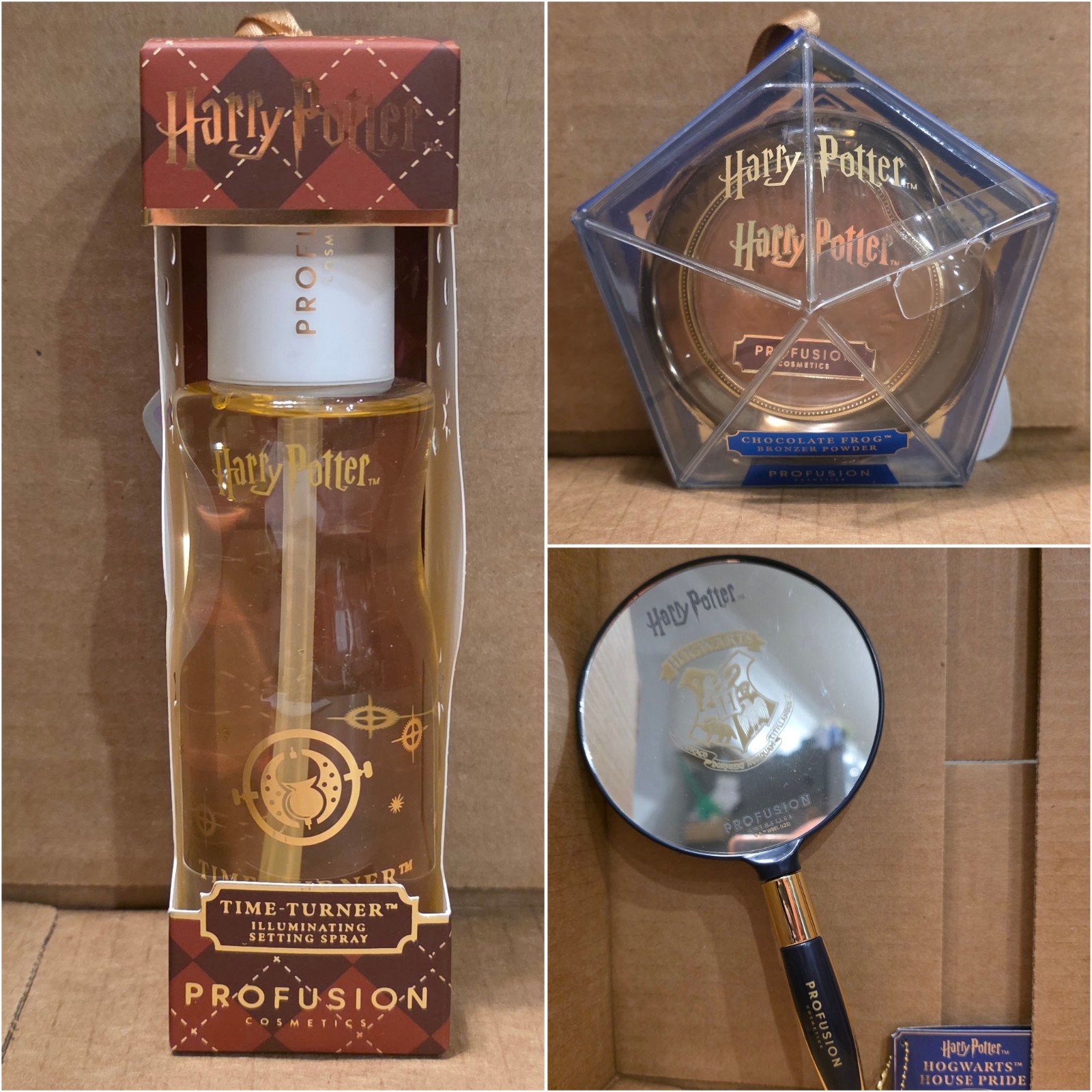 NEW – PROFUSION HARRY POTTER BUNDLE – SETTING SPRAY, MIRROR, BRONZER