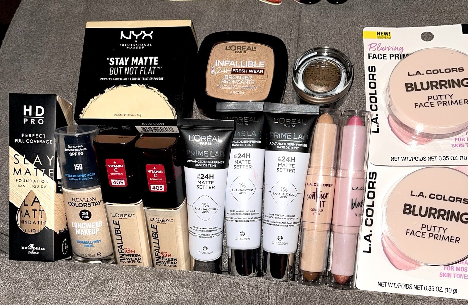 New Makeup Lot L’Oréal Revlon CoverGirl NYX Milani LA Colors Cosmetics Bundle