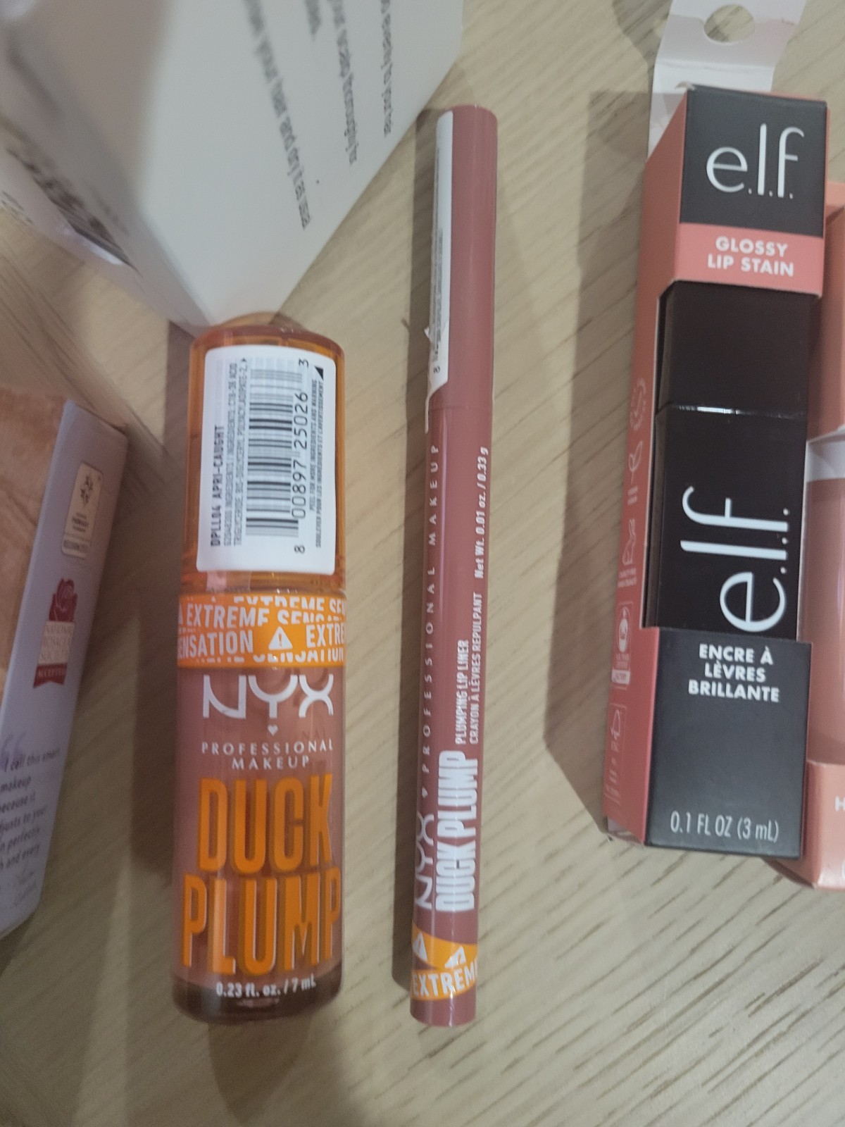 Makeup Beauty Lot – ELF Camo Liquid Blush NYX Duck Plump Laura Geller Foundation