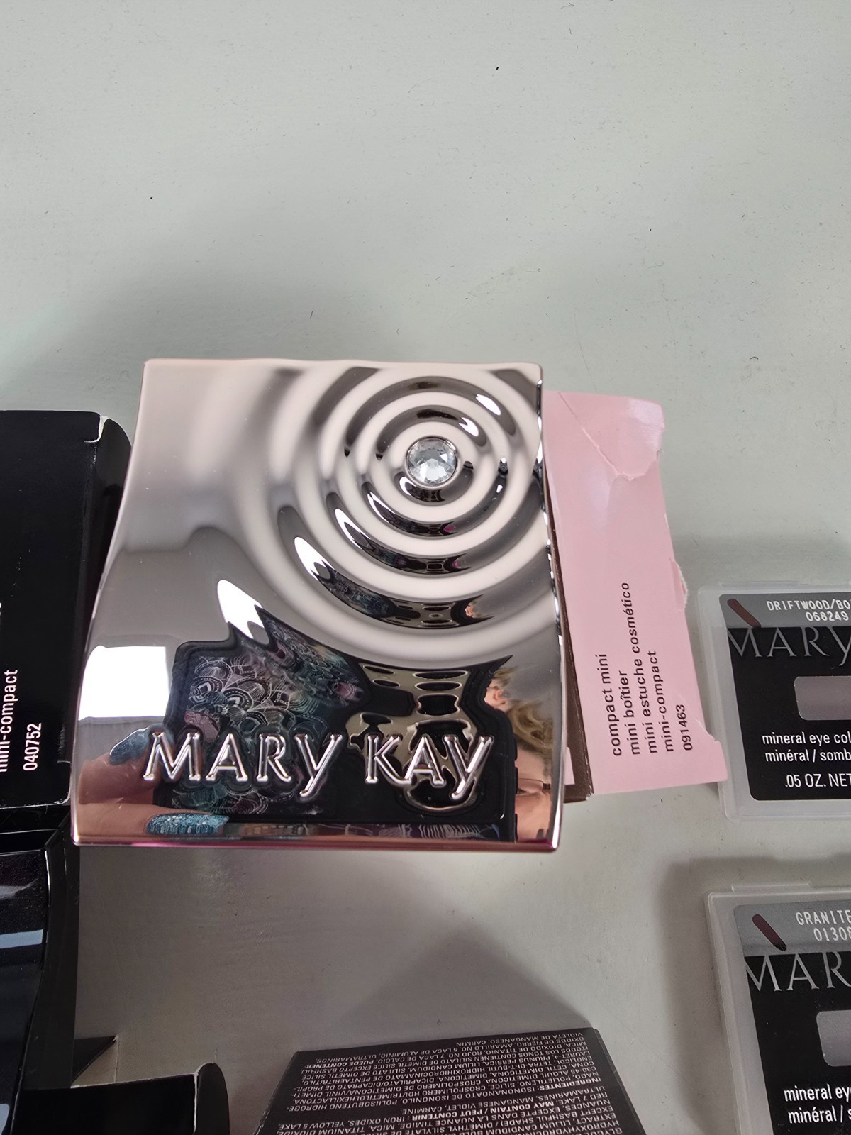 LOT OF 11 – Mary Kay Mixed Mini/Large Compact – Rose Gold/Black & Eye Colors