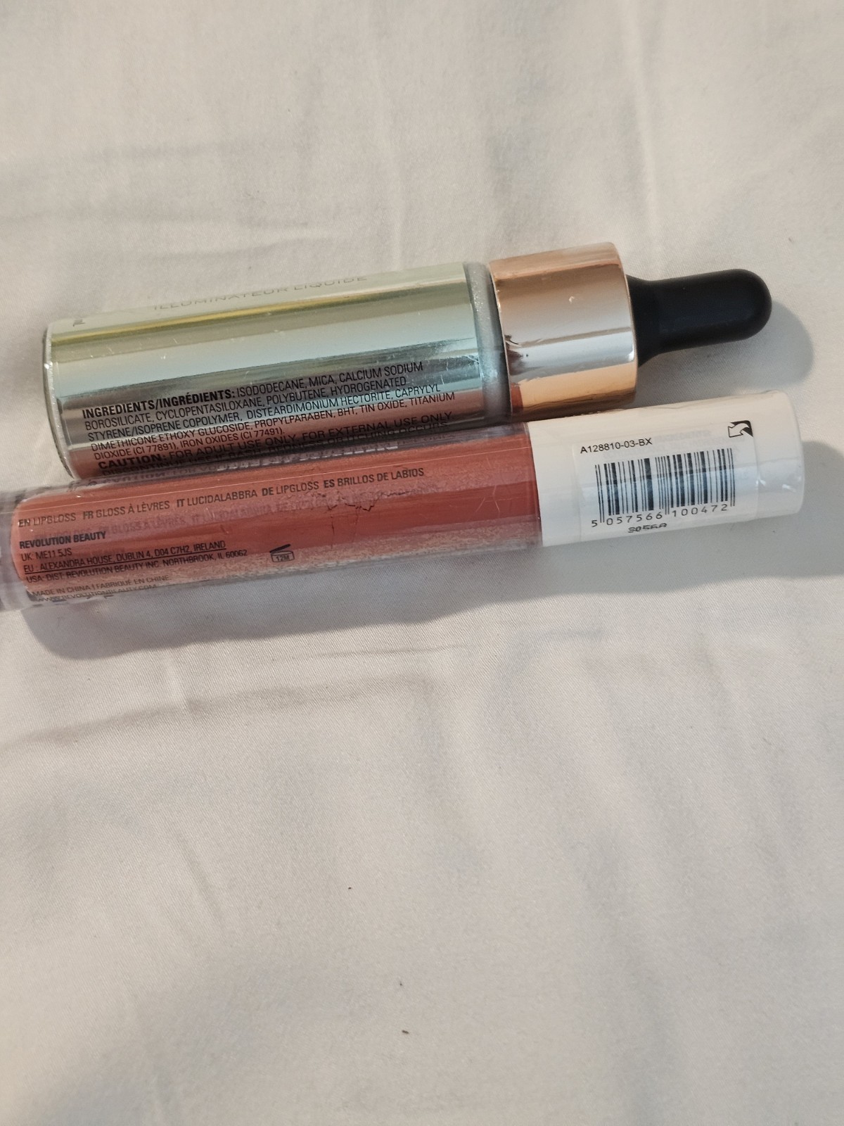 Makeup Revolution Liquid Highlighter & Lip Gloss Lot: Bronze Gold, Starlight