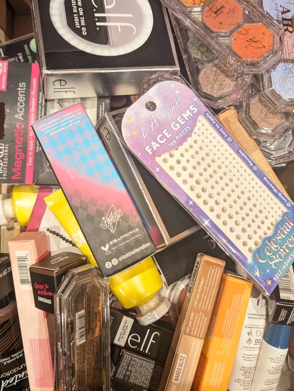 Lot Of 100 Pcs Premium Unused Cosmetics All Open Box/ Damaged Box