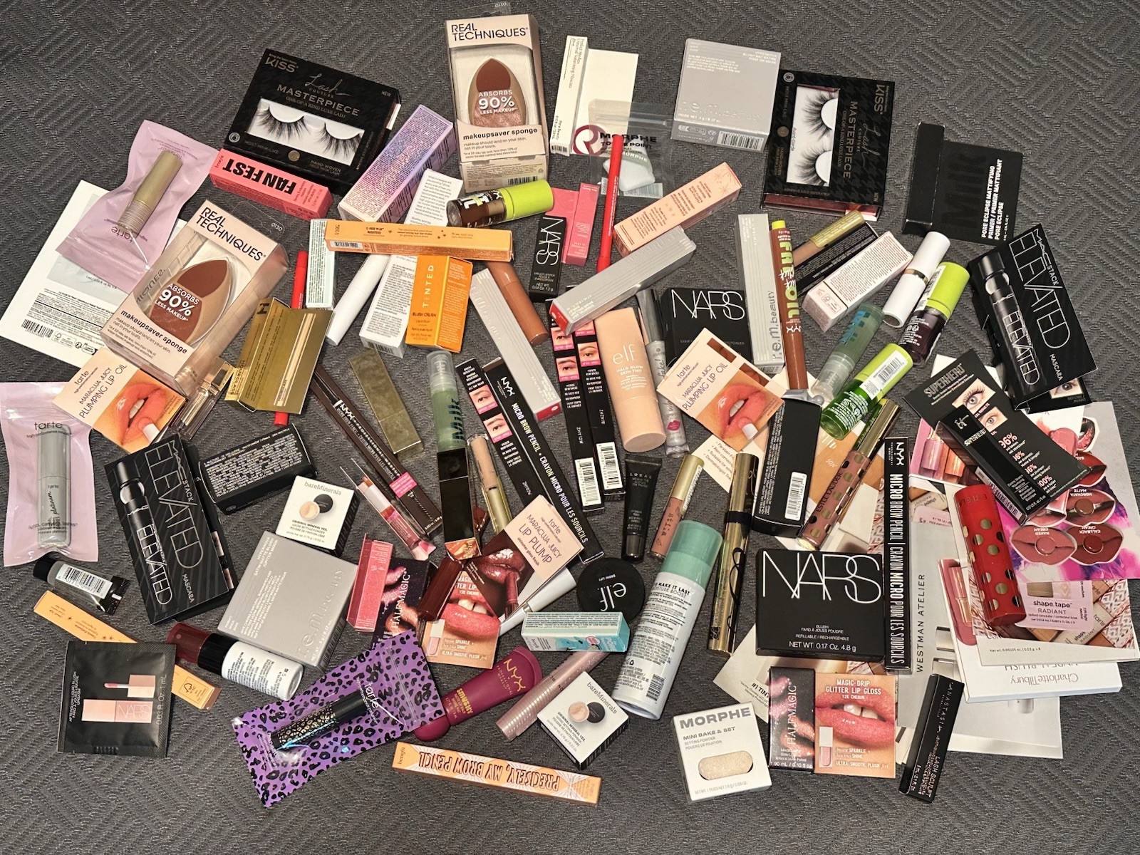 HUGE LOT Mixed Makeup FULL SIZED Sample Sized Mixed Brands NARS MAC Benefit REM