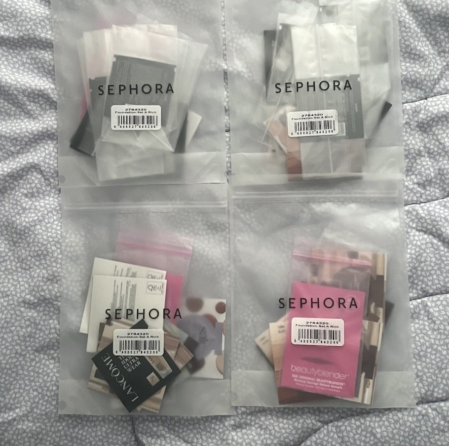 LOT of 48 SEPHORA Samples Beauty Blenders Foundations Concealers Dark Skin Tones