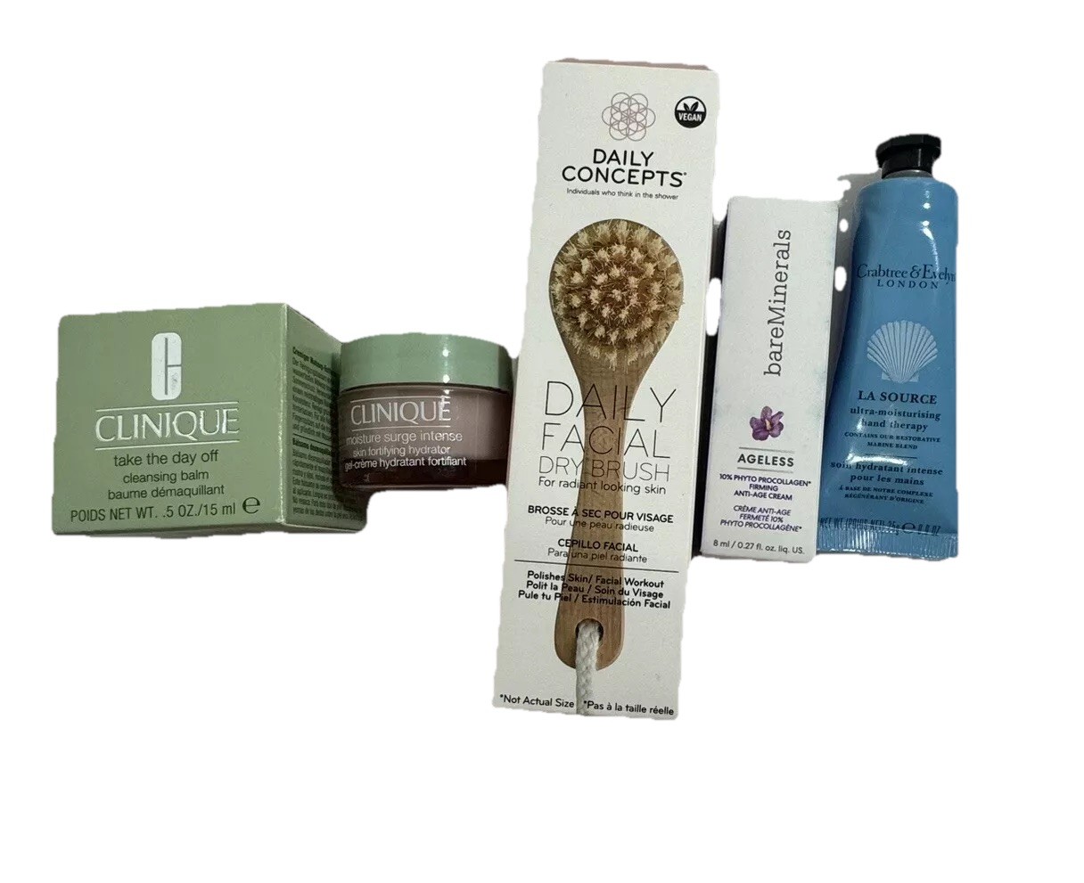 Clinique Skin Care Makeup Mixed Lot Travel Sample Bare Minerals Crabtree