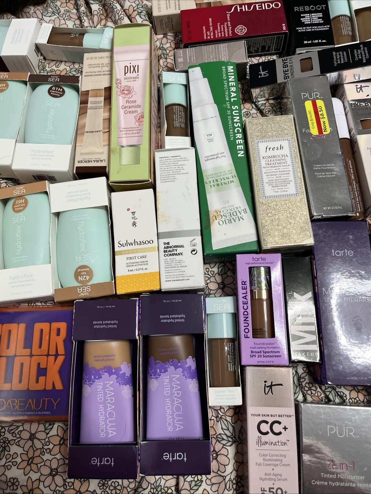 18 Bundle Lot Cosmetics Mik Makeup It Tarte Sea Huda Clinique Full Size Premium