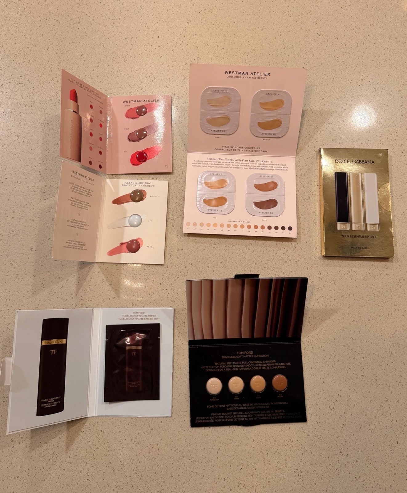 Luxury Makeup Brand Promotional Deluxe Sample Card Bundle (16)