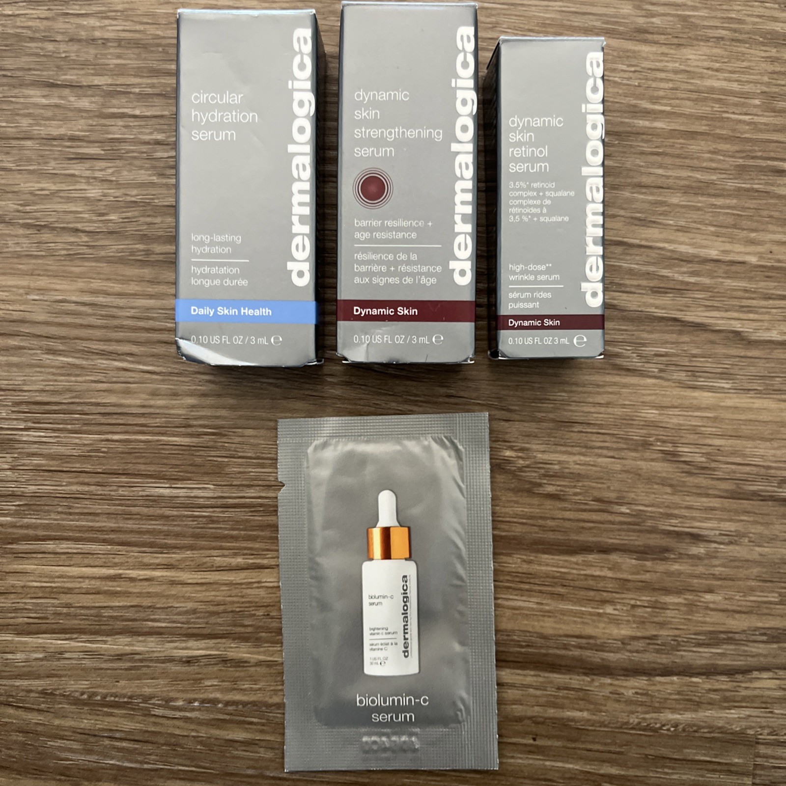 Assorted Skin Care Samples, Lot Of 11- Dermalogica, Avène, Lancôme & Bag