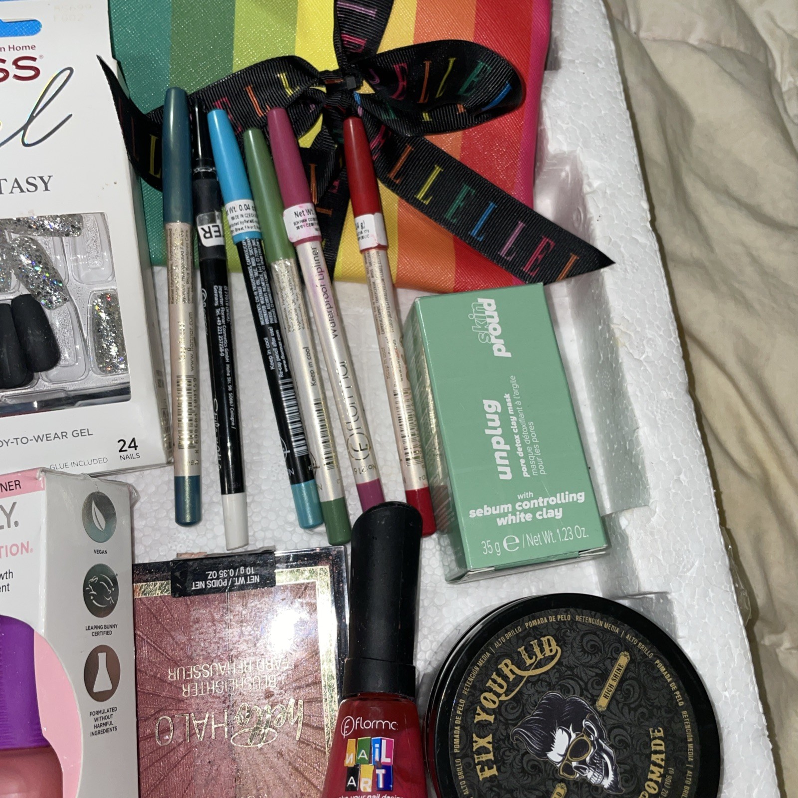 23 Piece Mixed Makeup Lot Orly Neutrogena Kiss Flormar Elle Lottie Justice