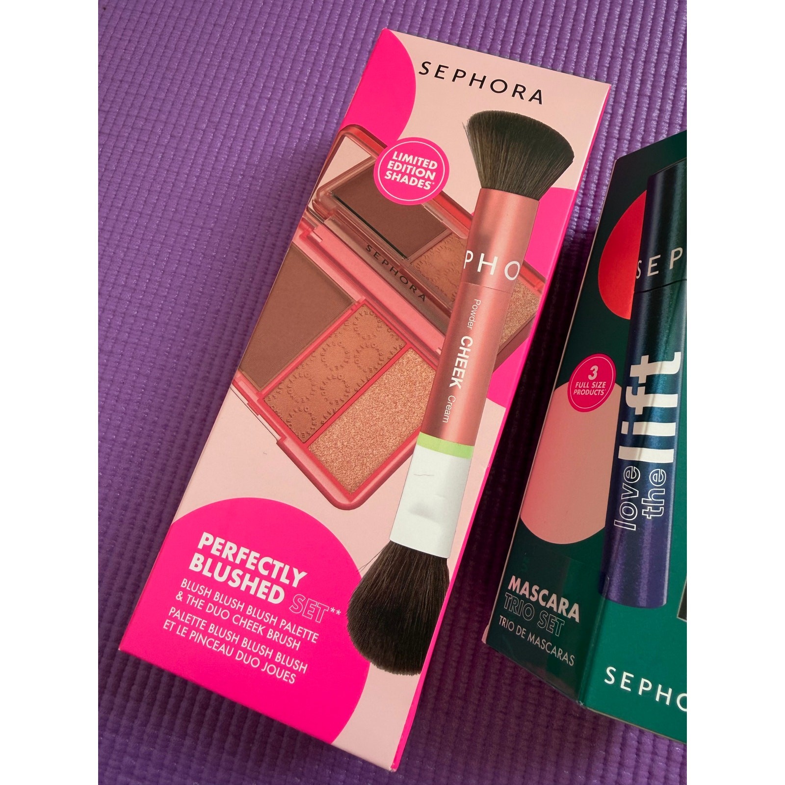 Sephora Makeup Lot Mascara Trio & Perfectly Blushed Set NEW makeup sets kits