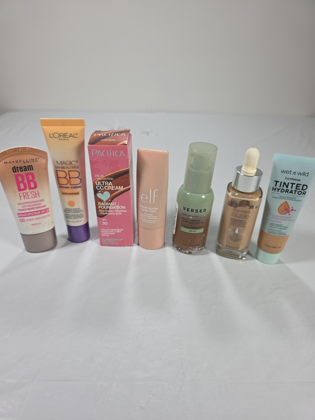 Lot of 7 New Sealed Drugstore Foundations BB CC Creams Skin Tints Medium Deep