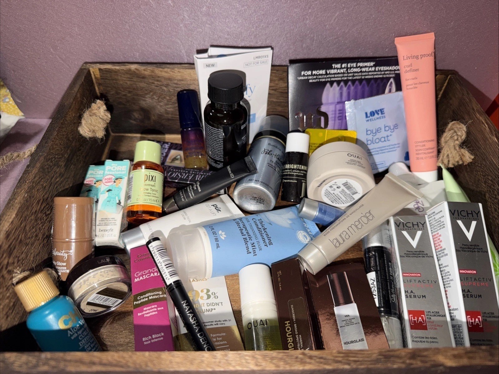 Lot of 30 Deluxe / Travel Size Hair, Skin Care, Makeup Beauty Product Samples AA