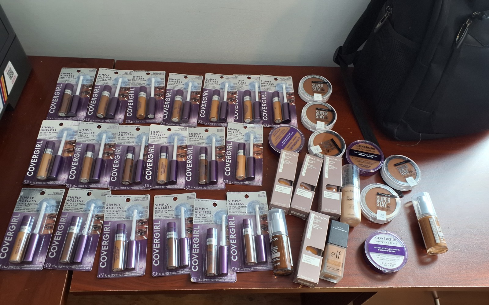 90 Pc Mixed Makeup Lot – CoverGirl e.l.f. Revlon L.A. Colors Cosmetic Bundle