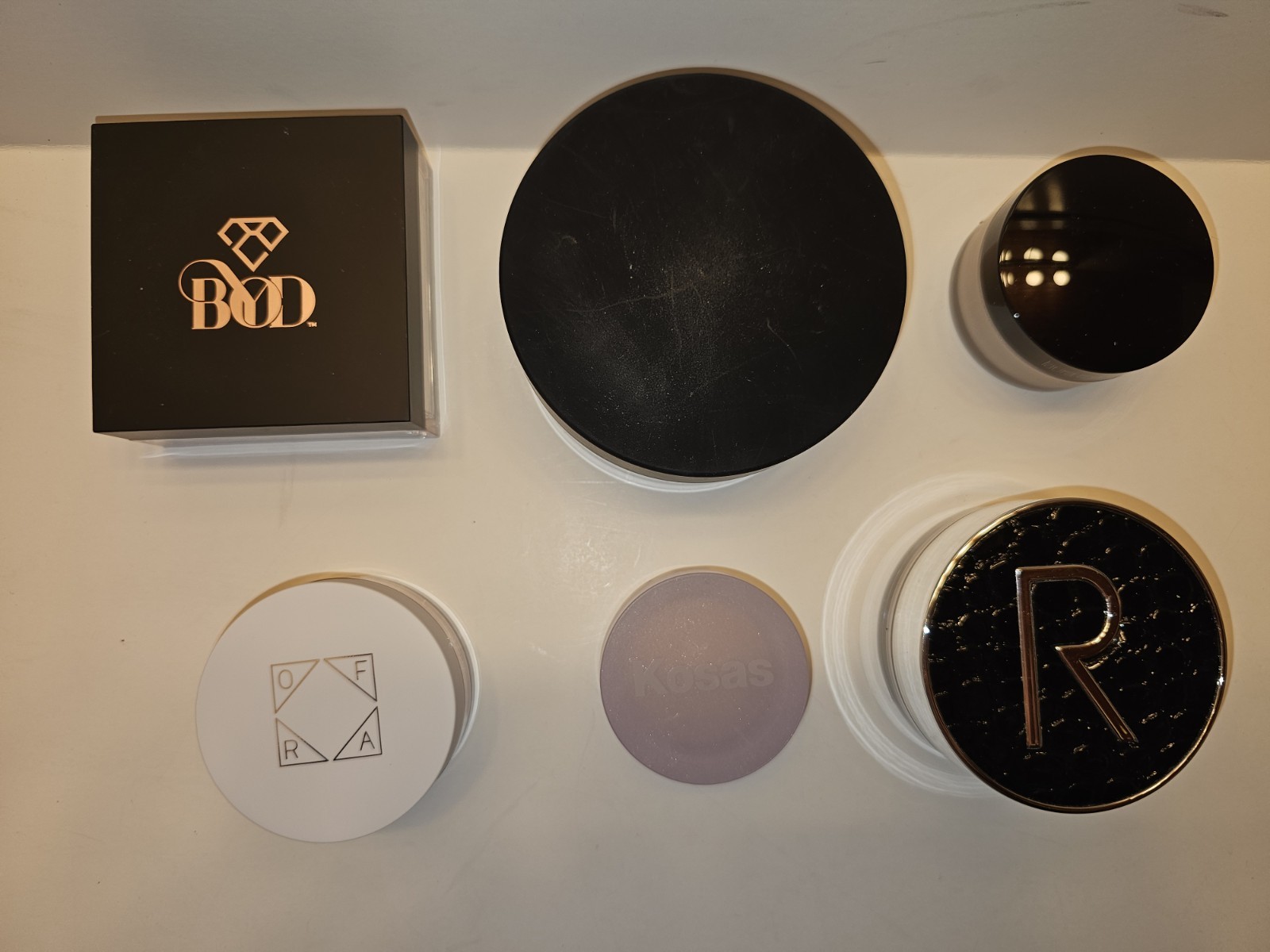 Setting Powders Lot Of 6, Loose And Compressed