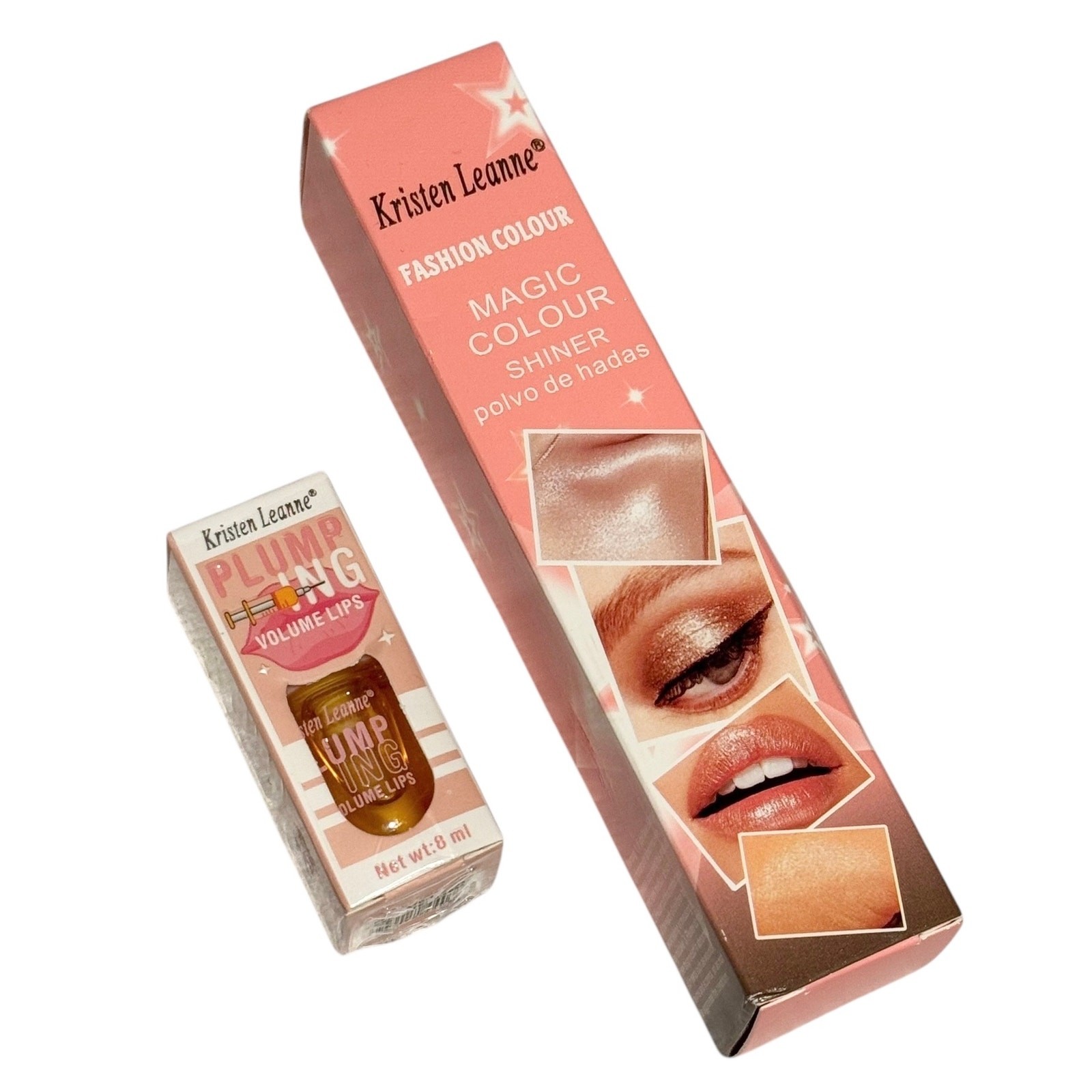 NEW Kristen Leanne Bundle Lip Plumping Gloss Magic Colour Shiner Eye Shimmer