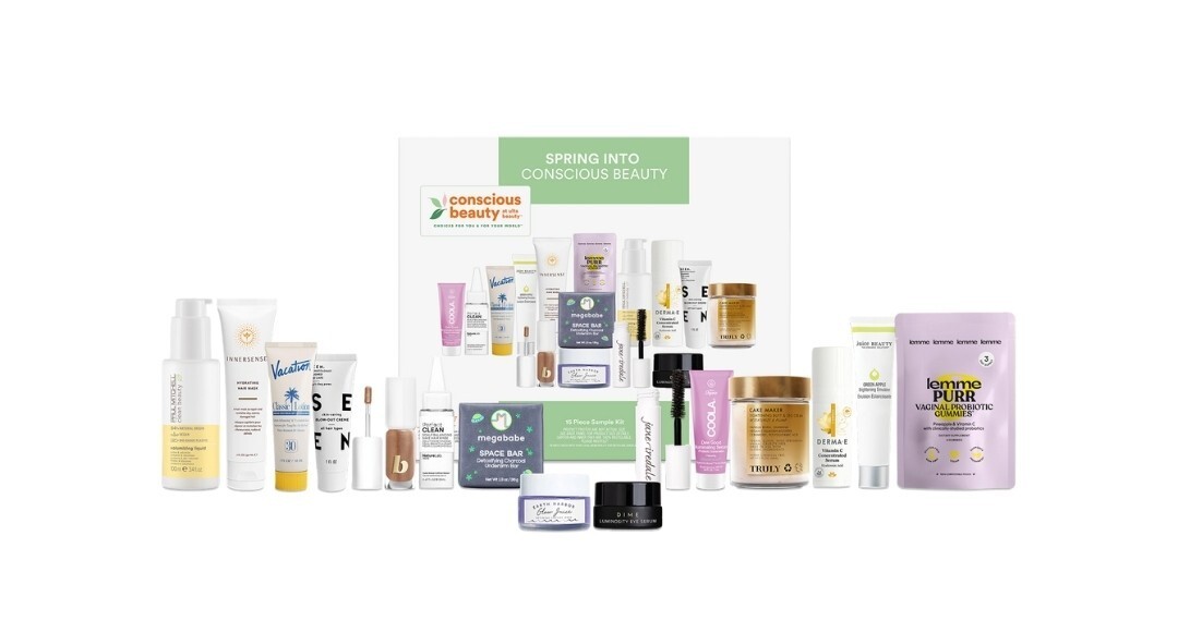 Ulta 15-pc Spring Into Conscious Beauty Discovery Kit Travel Skincare Sample Set