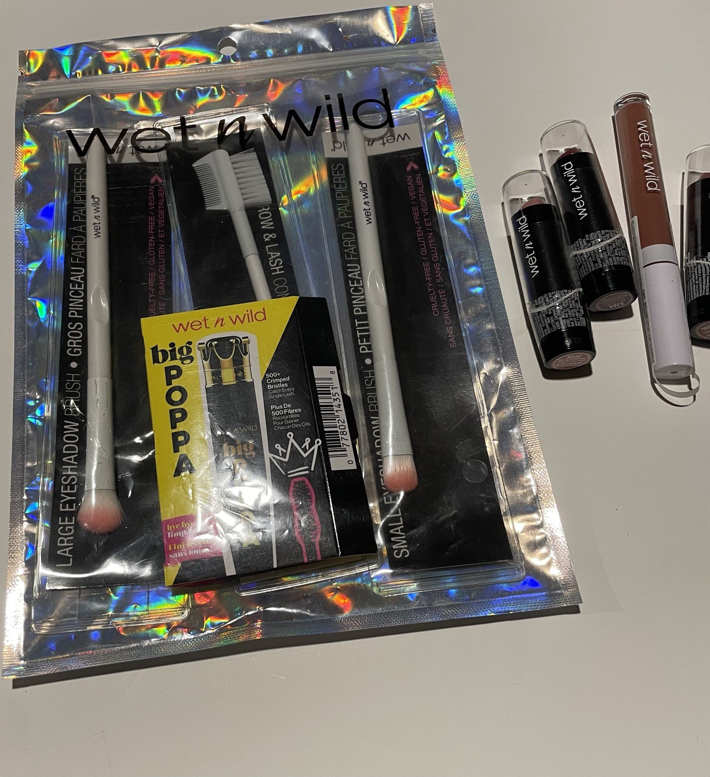 Deluxe Makeup Lot wet n’ wild Lipsticks,Makeup Brushes,Brow Pencil,Mini Mascara