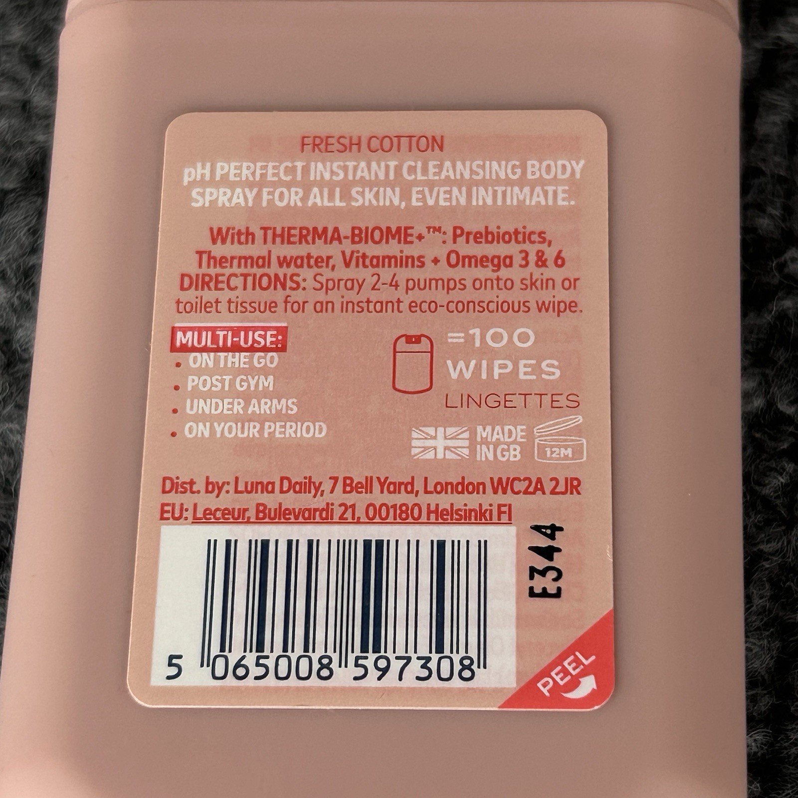 Luna Daily The Everywhere Spray-To-Wipe Hydrating 30 ml Travel Sample Size