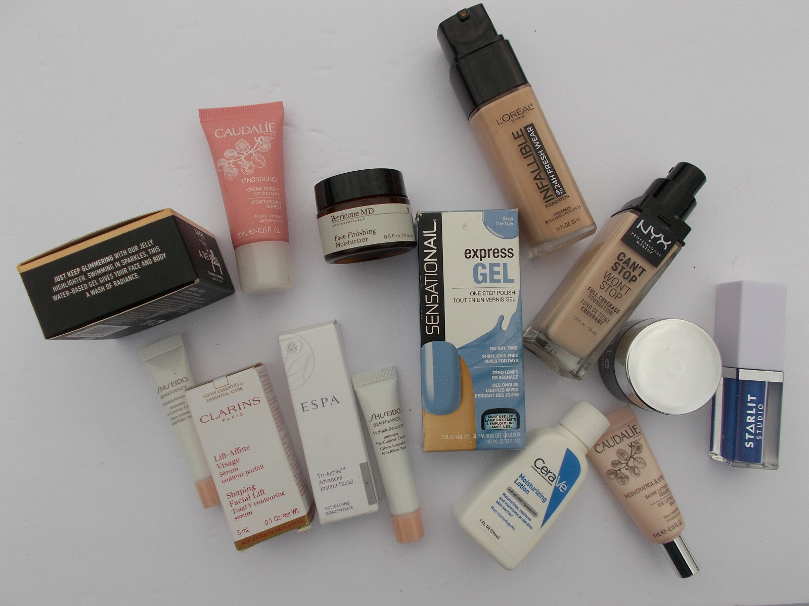 14 lot skin care products, Perricone Md, Kate Somerville, Clarins, Espa, Shisedo