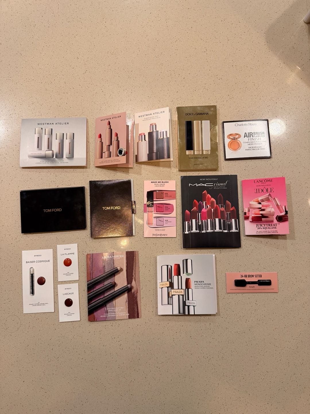 Luxury Makeup Brand Promotional Deluxe Sample Card Bundle (16)