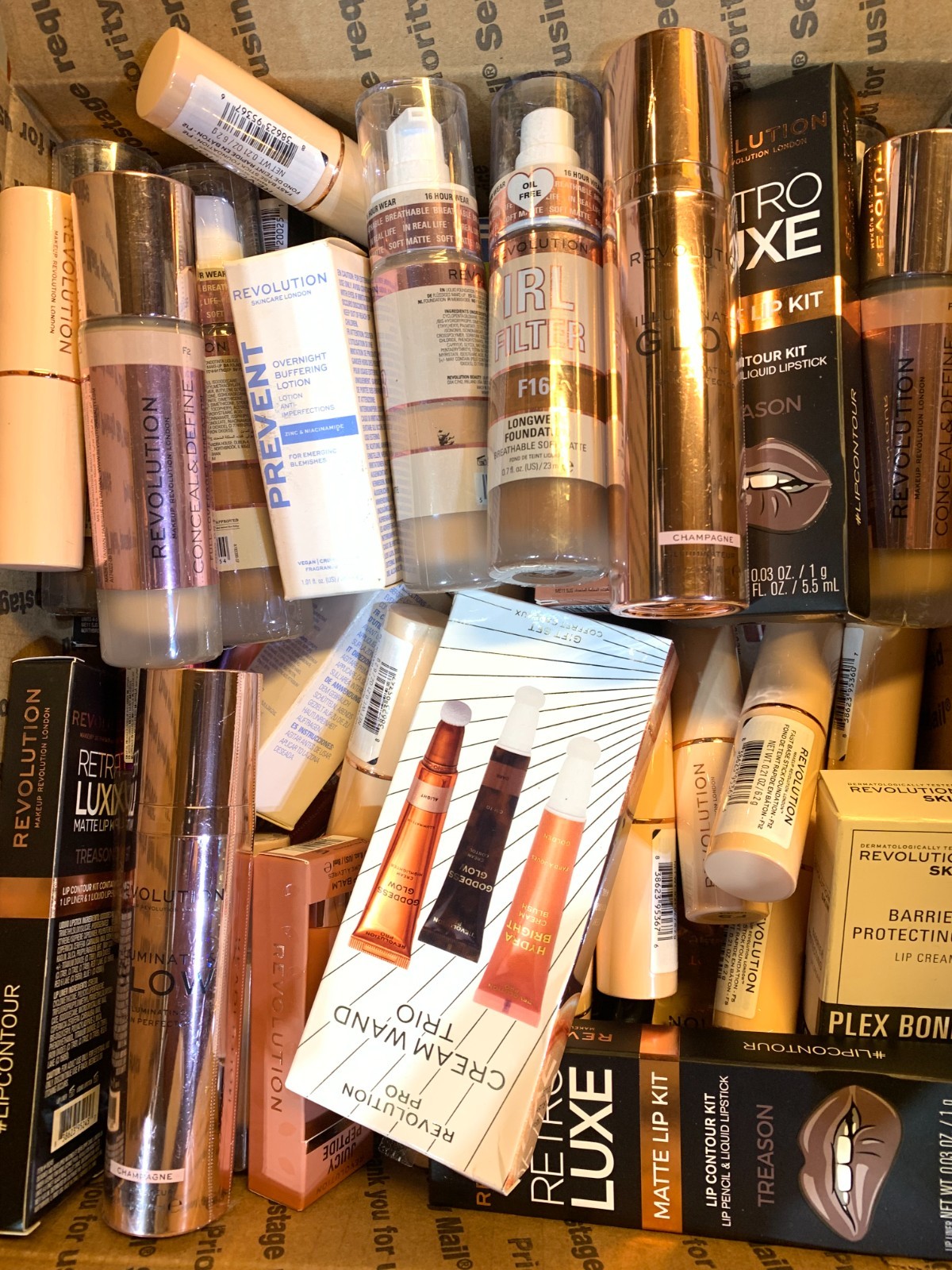 Revolution Makeup Lot – Over 100 Assorted Types and Shades New & Unused Ship #56