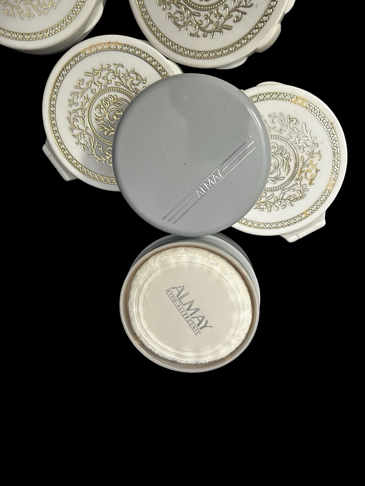15pc Lot NEW VTG Cosmetic Compacts Mirror Powder Lipstick Lashes Nail Polish Kit