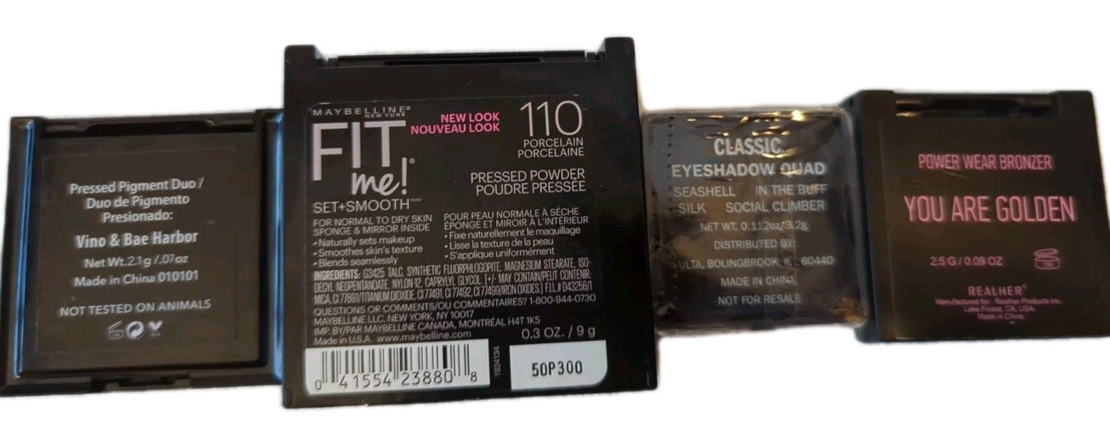 Makeup Lot of 4 Face Powder Powder, Bronzer, Eyeshadows