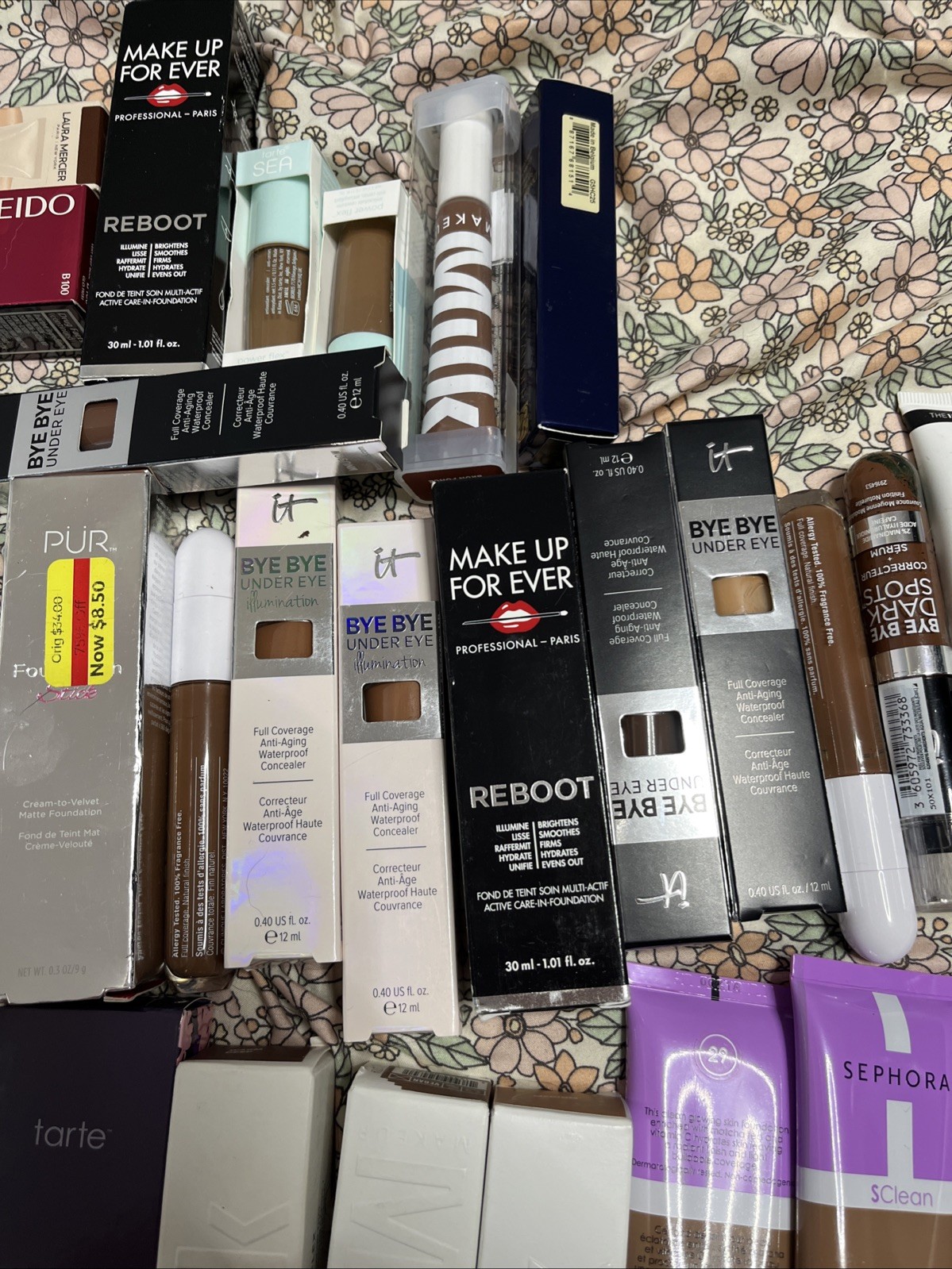 18 Bundle Lot Cosmetics Mik Makeup It Tarte Sea Huda Clinique Full Size Premium