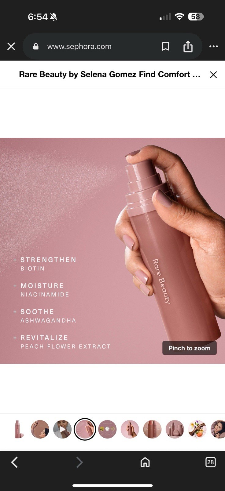 Rare beauty Find Comfort Body & Hair Fragrance Mist with Niacinamide/BNIB