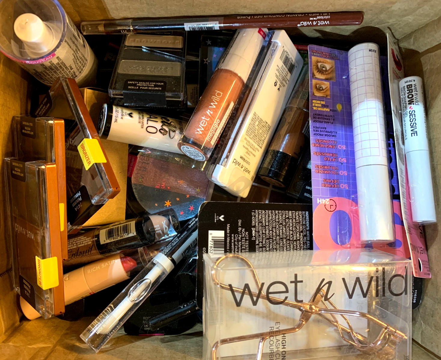 Wet n Wild Assorted Cosmetics (Lot of 62 plus bonus) New & Unused Shipping #69
