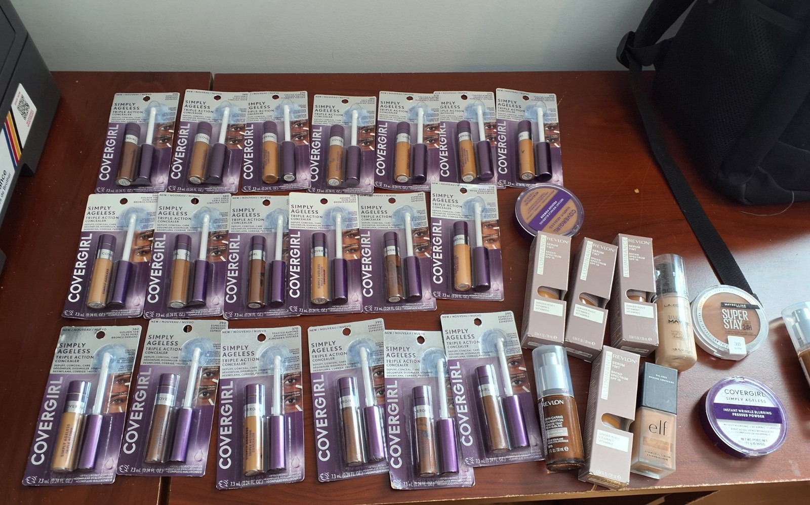 90 Pc Mixed Makeup Lot – CoverGirl e.l.f. Revlon L.A. Colors Cosmetic Bundle