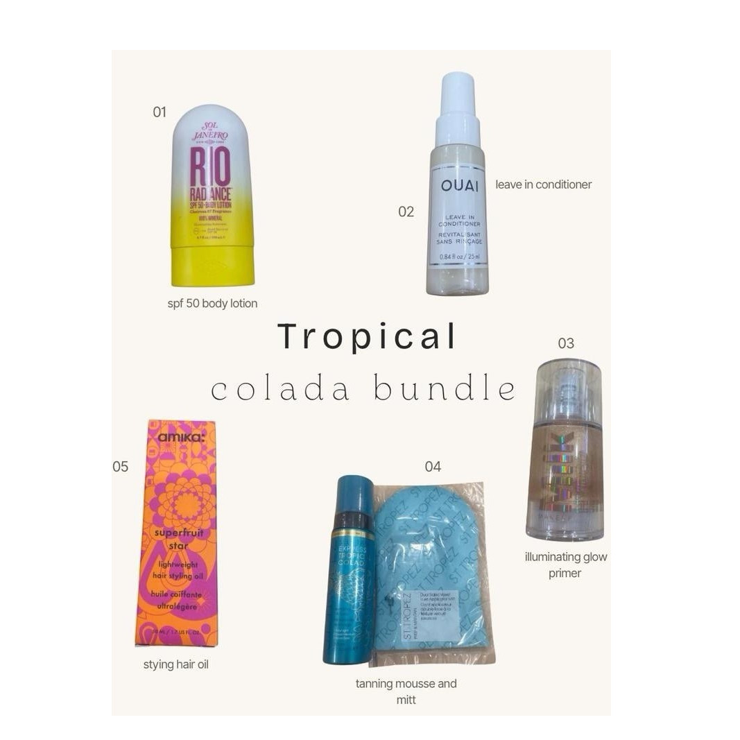 Assorted Beauty Lot Sol de Janeiro Rio Radiance SPF 50, OUAI, St. Tropez