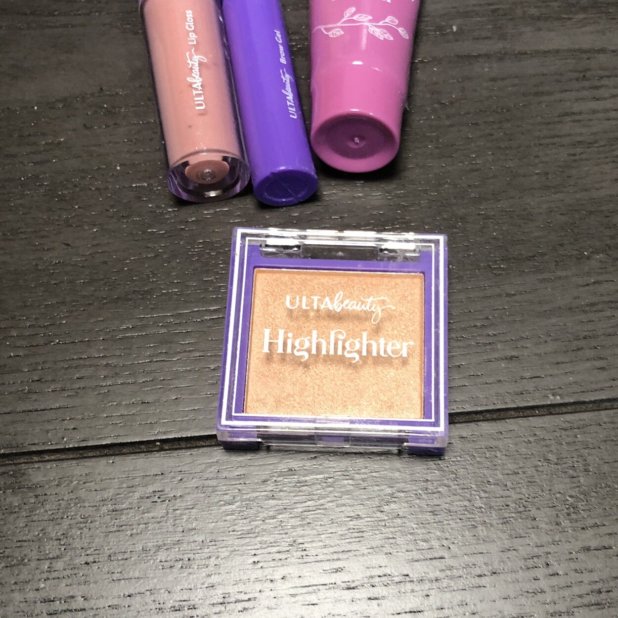 Ulta Beauty Lot of 5 Small Mascara, Lip Balm, Highlighter, Brow Gel Makeup