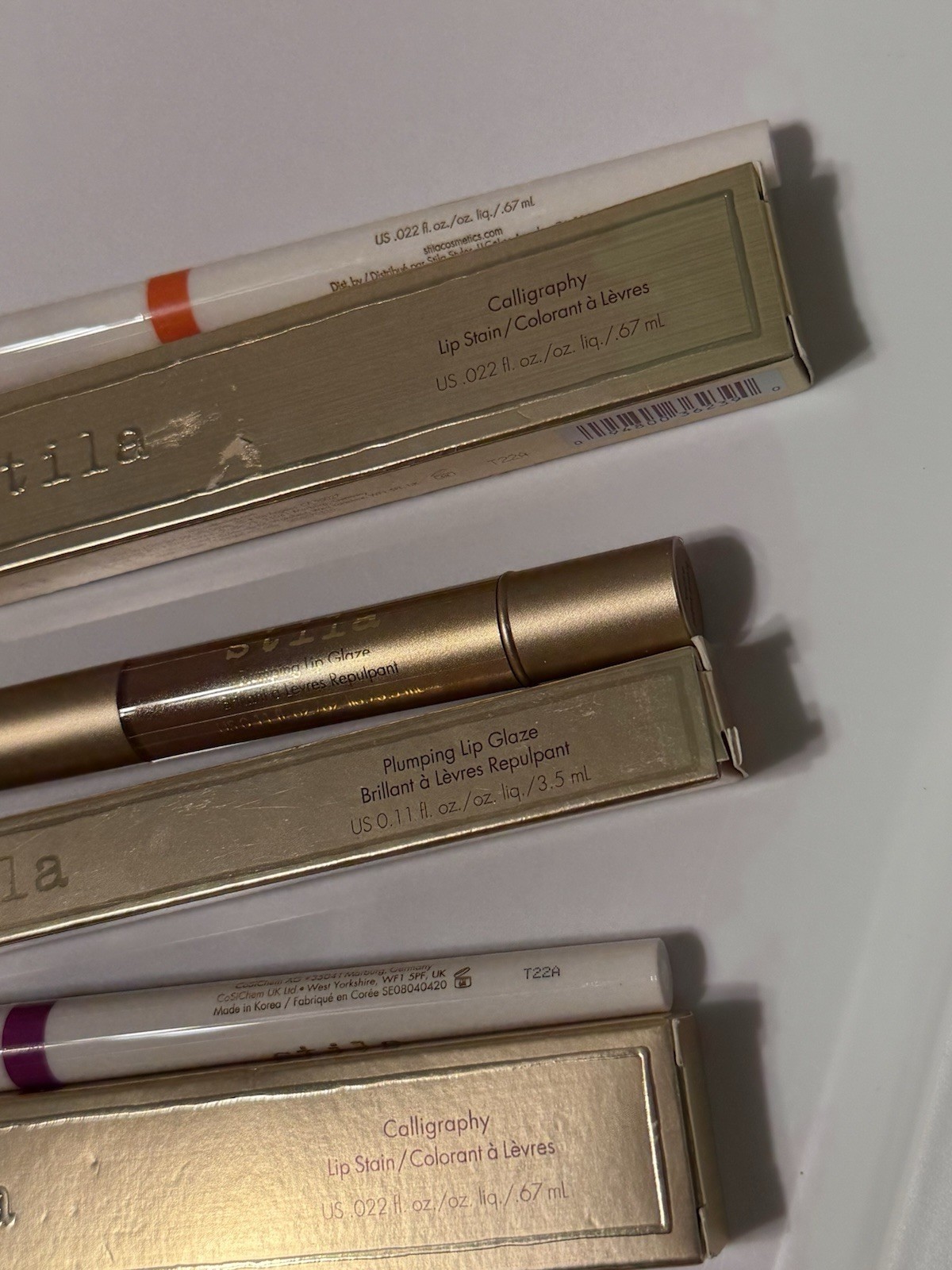 Stila Makeup Bundle Lot Lippies & One Step Correct