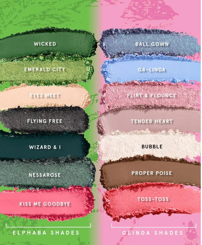 One/Size WICKED Unlimited Eye Face Palette Defying Gravity Highlighter Brush NIB