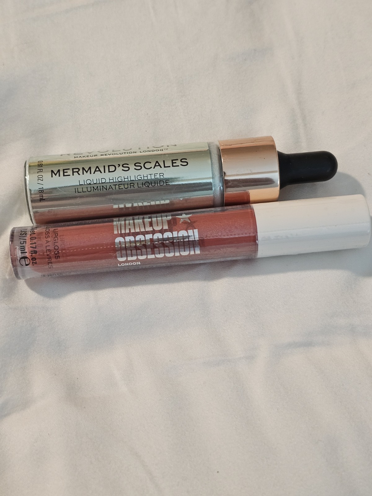 Makeup Revolution Liquid Highlighter & Lip Gloss Lot: Bronze Gold, Starlight