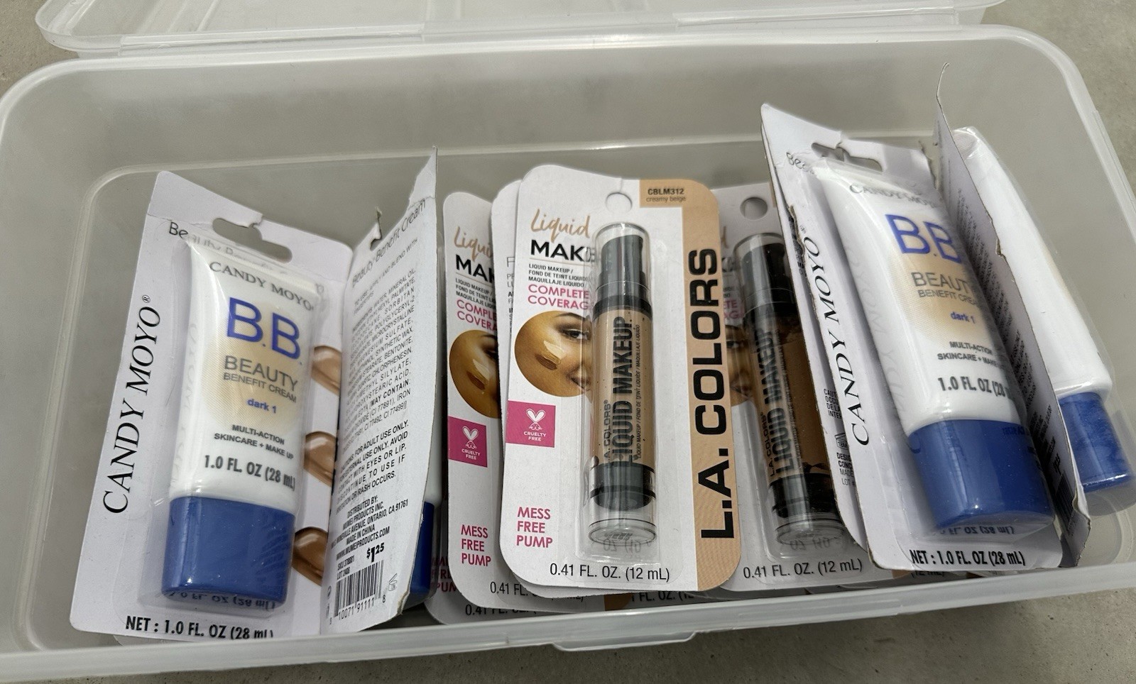 L.A. Colors Creamy Beige And Candy Moyo BB Cream Dark 1 (18 Pieces) Brand New