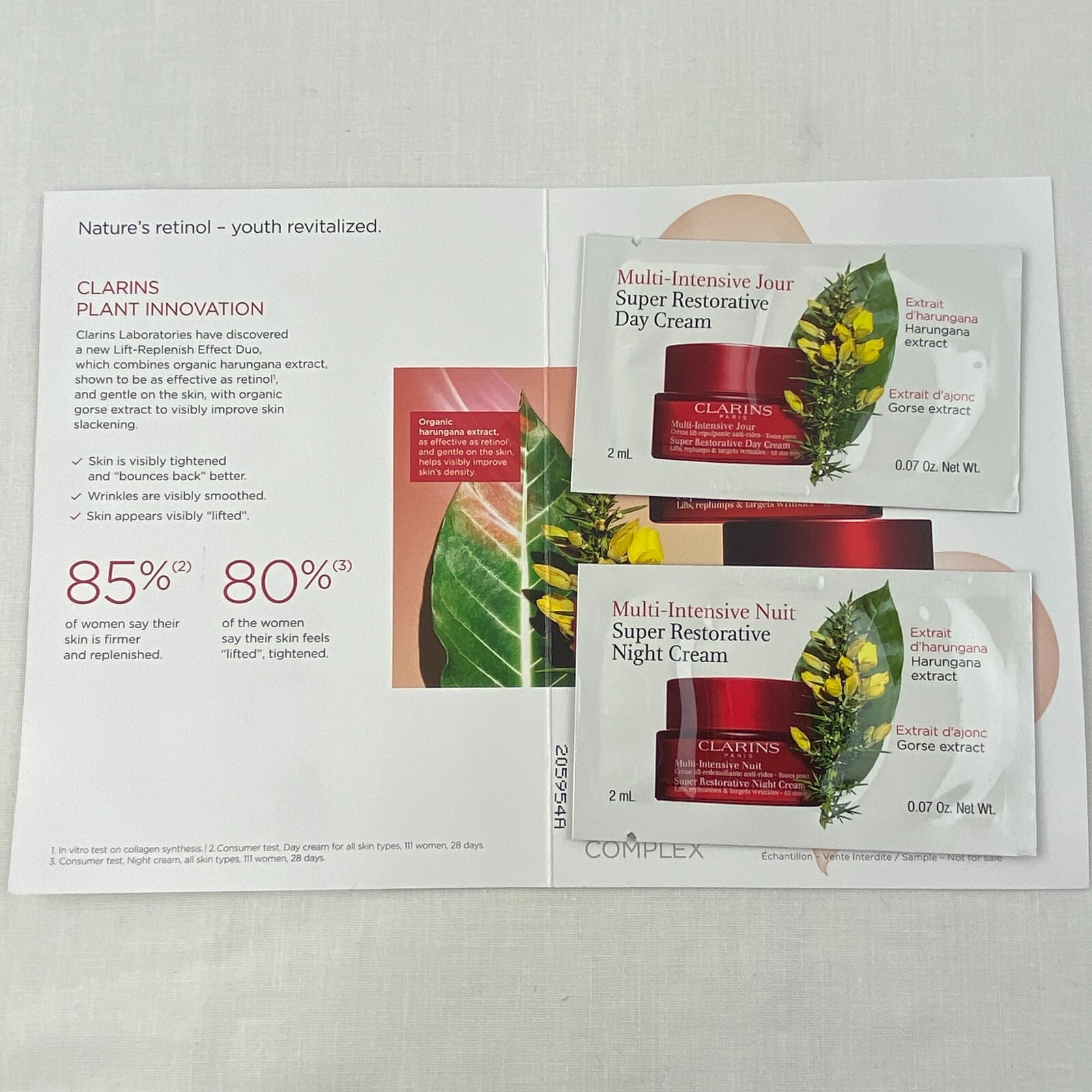 Clarins Beauty Makeup Sample LOT Bundle 13 Nutri-Lumiere Energy Eye Cleanser B64