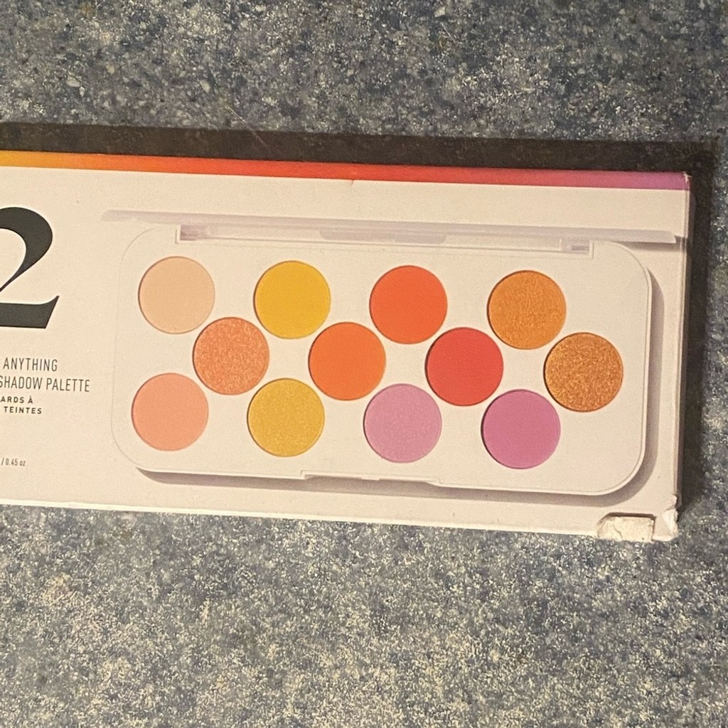 LOT Morphe 2 Bright Eyeshadow Palette with Brush, eyebrow brush, and lipstick