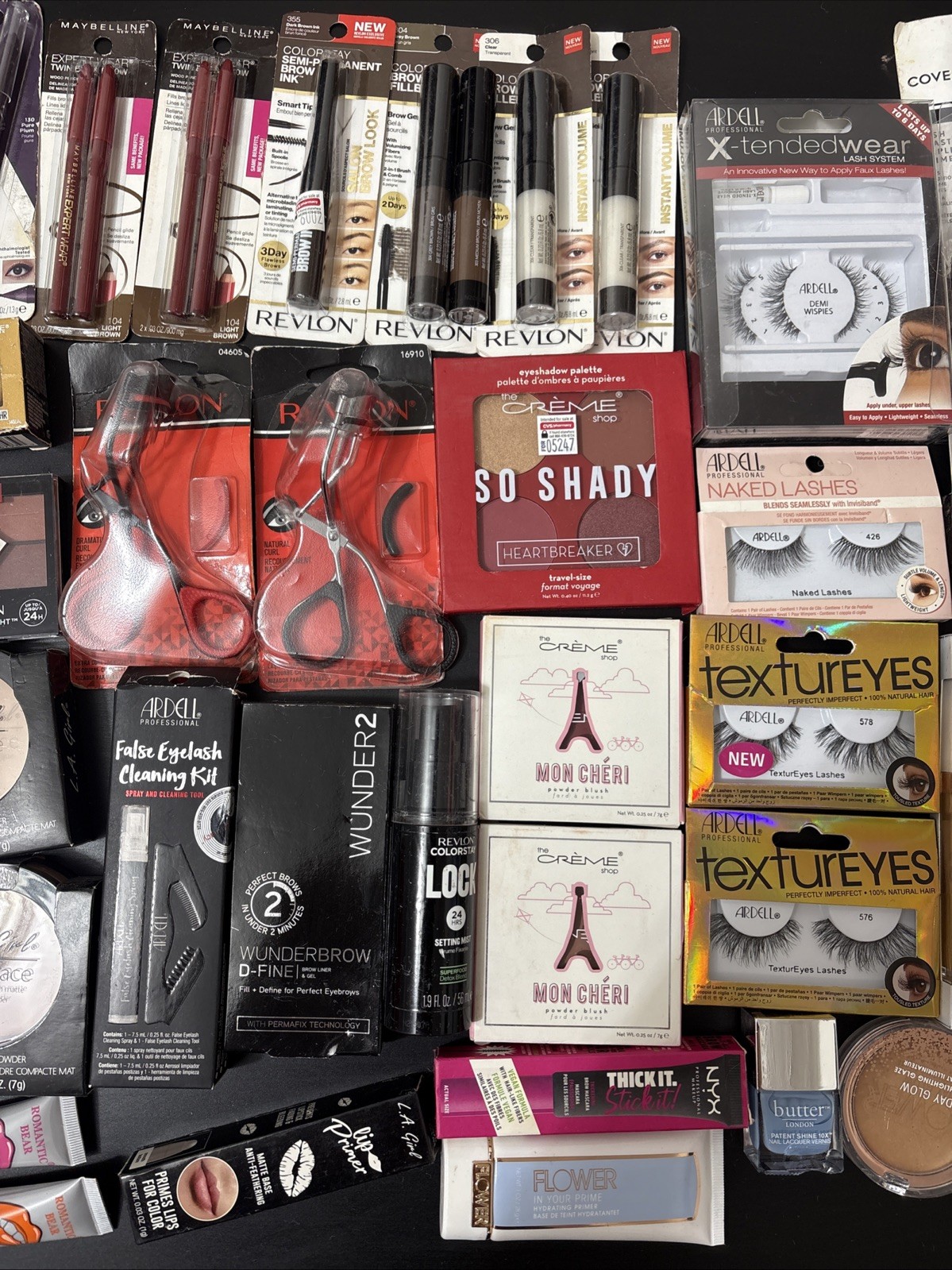 Mixed make up bundle creamy Revlon Maybelline LA Girl Rimmel Ardell NYX &70 pcs
