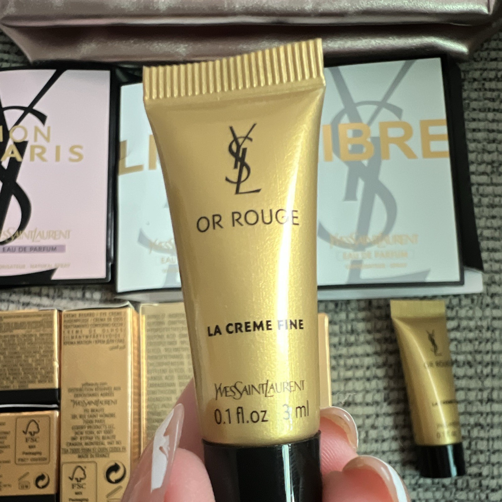 Yves Saint Laurent Sample Lot Libre Mon Paris Or Rouge Top Secrets Shock w/ Bag
