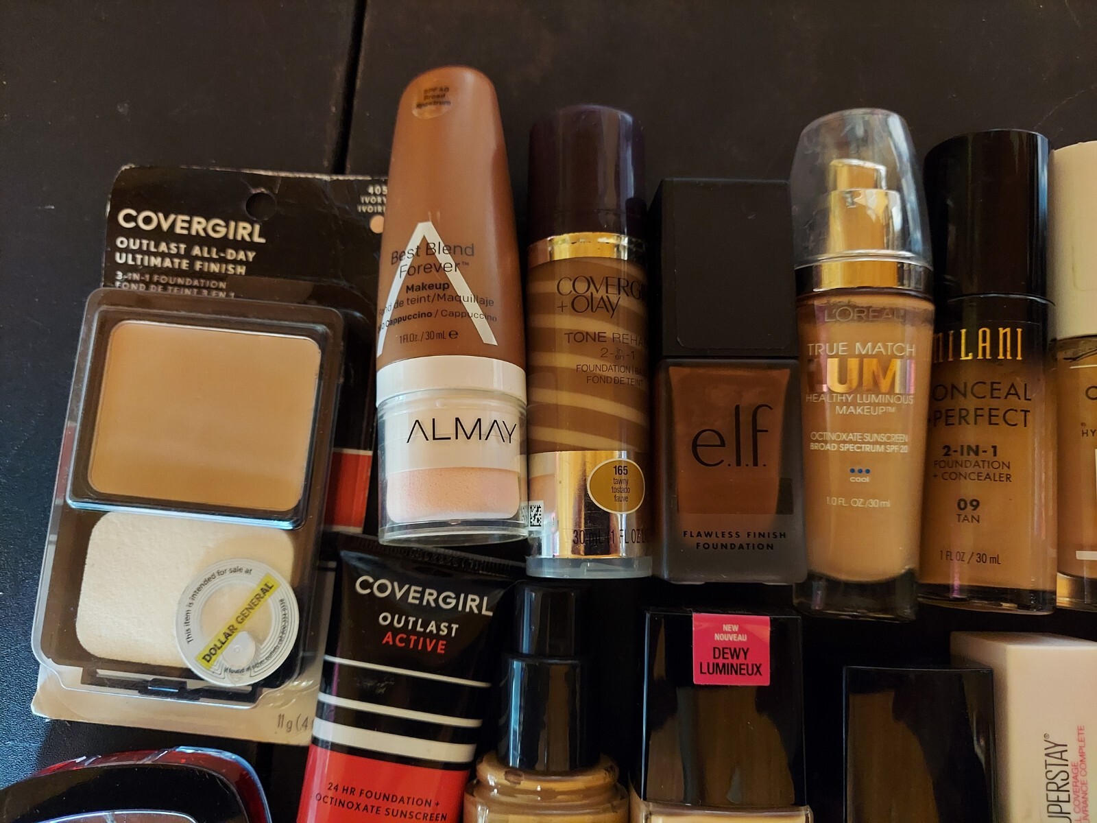 Lot Of Assorted Foundations ~ Maybelline, Covergirl, Elf, L’Oreal & More
