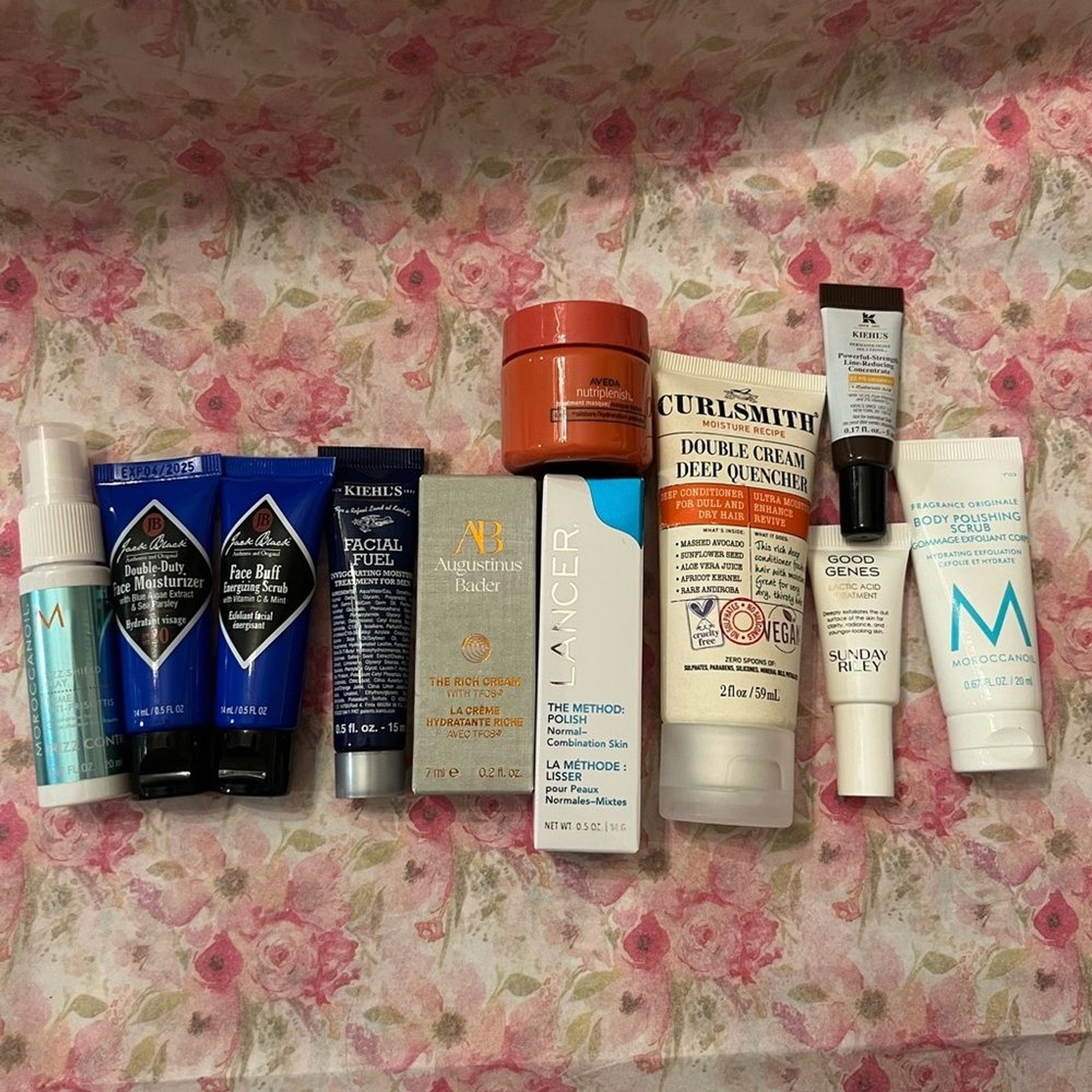 11pc Sample bundle Moroccan oil,Kielhs, Sunday Riley, lancer, Aveda Sephora Ulta